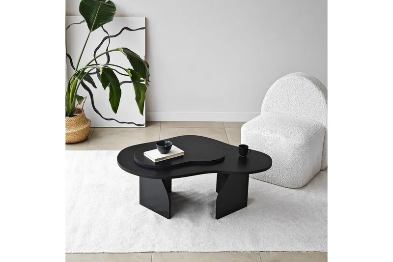 Sofabord Smeltet Sort - Sort - Møbler - Borde - Sofabord