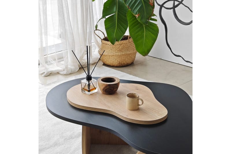 Sofabord Smeltet Sort / Sudamal Eg - Sort / Sudamal Eg - Møbler - Borde - Sofabord