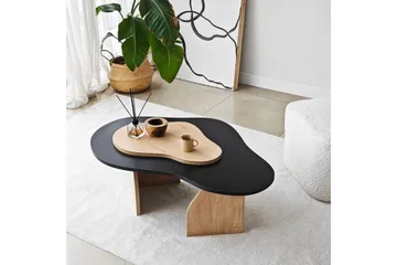 Sofabord Smeltet Sort / Sudamal Eg - Sort / Sudamal Eg - Møbler - Borde - Sofabord