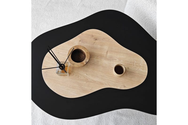 Sofabord Smeltet Sort / Sudamal Eg - Sort / Sudamal Eg - Møbler - Borde - Sofabord