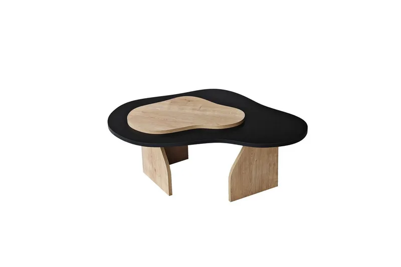 Sofabord Smeltet Sort / Sudamal Eg, Sort / Sudamal Eg