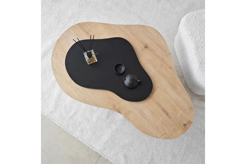 Sofabord Smeltet Sudamal Eg / Sort - Sudamal Eg / Sort - Møbler - Borde - Sofabord