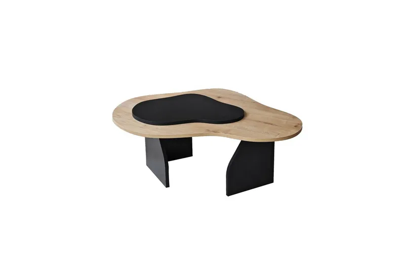Sofabord Smeltet Sudamal Eg / Sort, Sudamal Eg / Sort