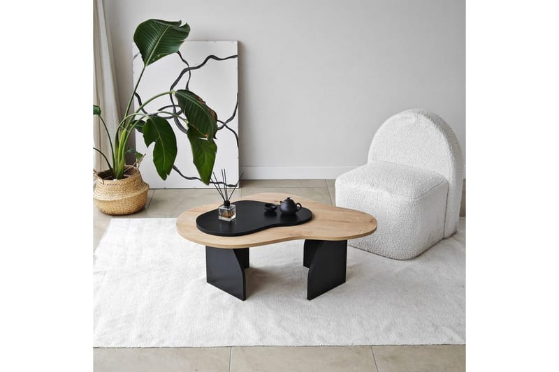 Sofabord Smeltet Sudamal Eg / Sort - Sudamal Eg / Sort - Møbler - Borde - Sofabord