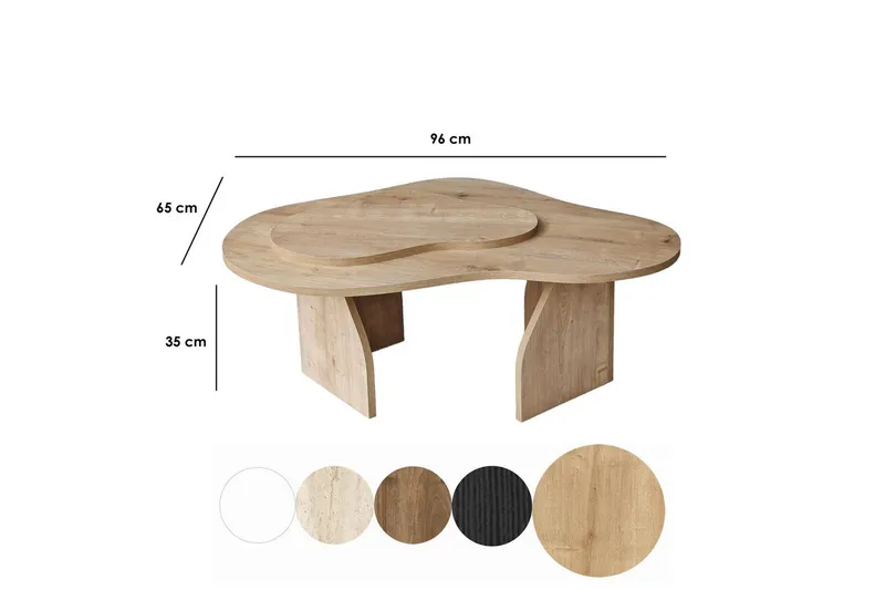 Sofabord Smeltet Sudamal Eg - Sudamal Eg - Møbler - Borde - Sofabord