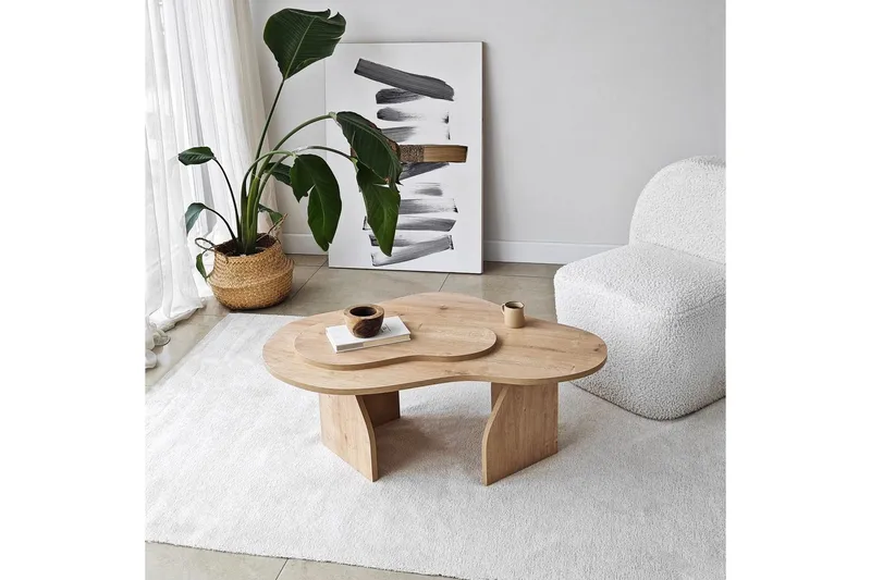 Sofabord Smeltet Sudamal Eg - Sudamal Eg - Møbler - Borde - Sofabord