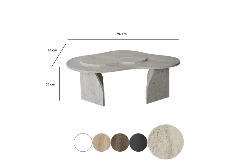 Sofabord Smeltet Travertin - Travertin - Møbler - Borde - Sofabord