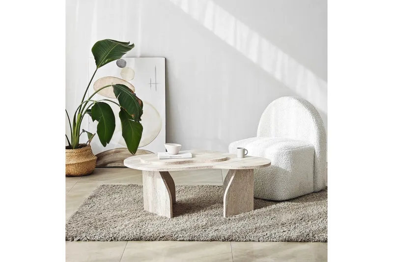 Sofabord Smeltet Travertin - Travertin - Møbler - Borde - Sofabord