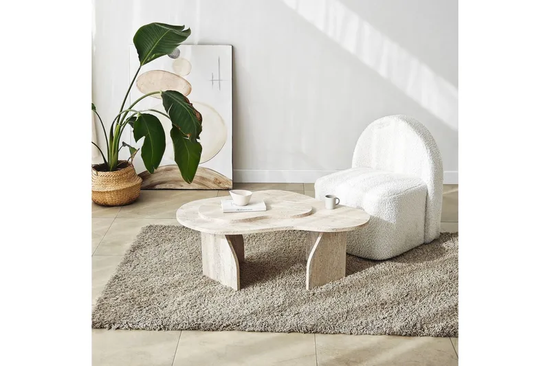 Sofabord Smeltet Travertin - Travertin - Møbler - Borde - Sofabord
