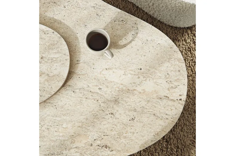 Sofabord Smeltet Travertin - Travertin - Møbler - Borde - Sofabord