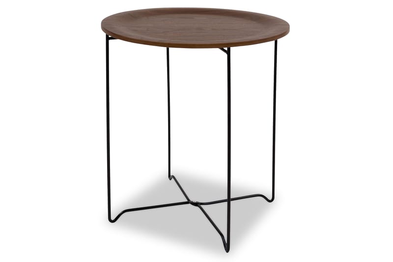 Sobel Sofabord 45 cm Rundt - Valnød/Sort - Møbler - Borde - Sofabord