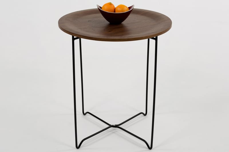 Sobel Sofabord 45 cm Rundt - Valnød/Sort - Møbler - Borde - Sofabord