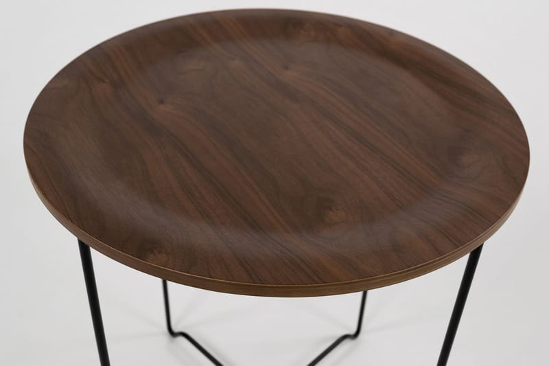 Sobel Sofabord 45 cm Rundt - Valnød/Sort - Møbler - Borde - Sofabord