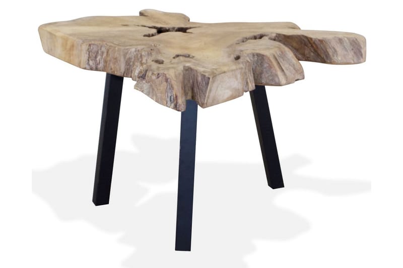 Sofabord Ægte Teaktræ 80 X 70 X 38 Cm - Brun - Møbler - Borde - Sofabord