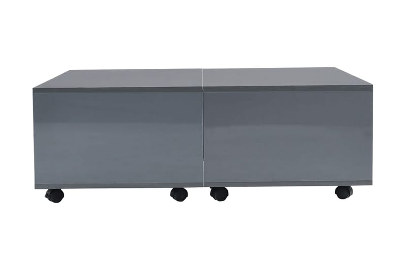 sofabord 100 x 100 x 35 cm grå højglans - Møbler - Borde - Sofabord