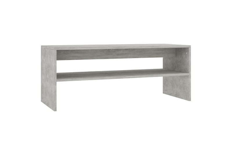 sofabord 100 x 40 x 40 cm spånplade betongrå - Sofabord