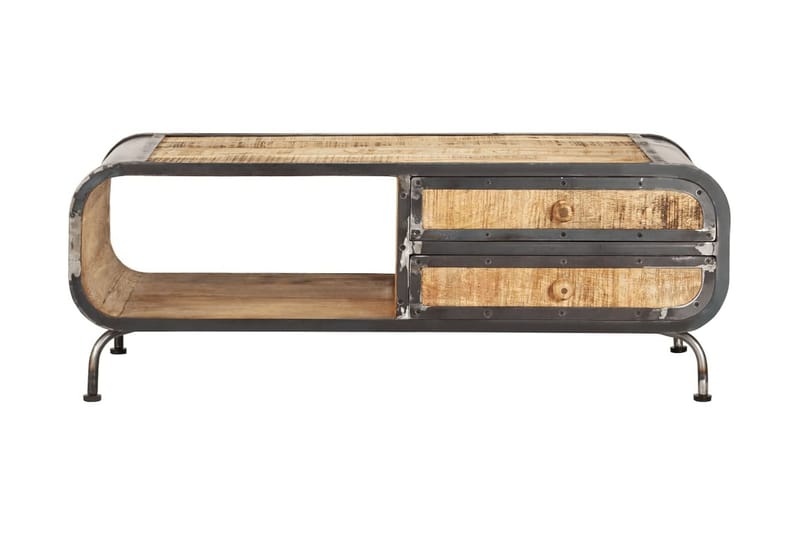 Sofabord 100 X 50 X 35 Cm Massivt Mangotræ - Brun - Møbler - Borde - Sofabord