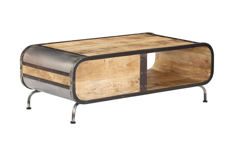Sofabord 100 X 50 X 35 Cm Massivt Mangotræ - Brun - Møbler - Borde - Sofabord