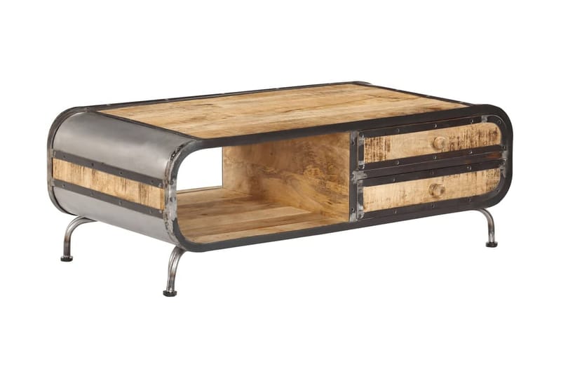Sofabord 100 X 50 X 35 Cm Massivt Mangotræ - Brun - Møbler - Borde - Sofabord