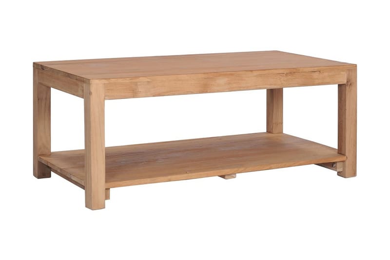 Sofabord 100 X 50 X 40 Cm Massivt Teaktræ - Brun - Møbler - Borde - Sofabord