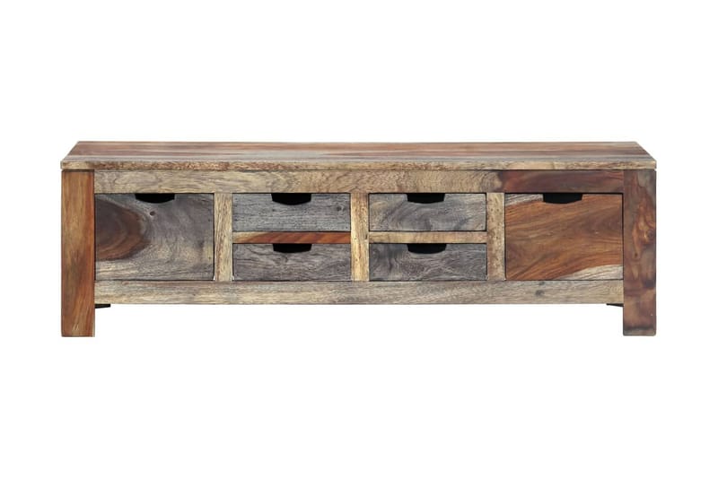 Sofabord 100 X 55 X 30 Cm Massivt Sheeshamtræ Grå - Grå - Møbler - Borde - Sofabord