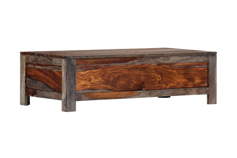 Sofabord 100 X 55 X 30 Cm Massivt Sheeshamtræ Grå - Grå - Møbler - Borde - Sofabord