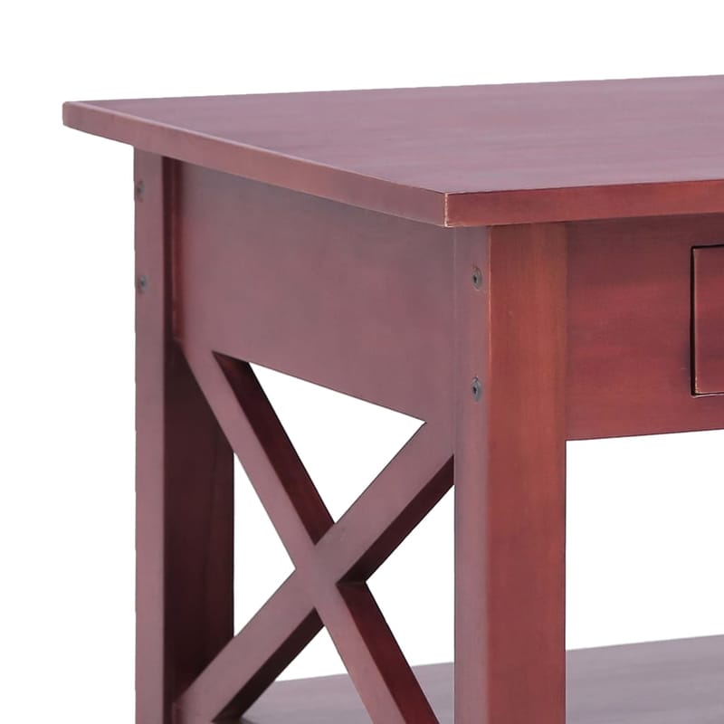 Sofabord 100 X 55 X 46 Cm Massivt Mahognitræ Brun - Brun - Møbler - Borde - Sofabord