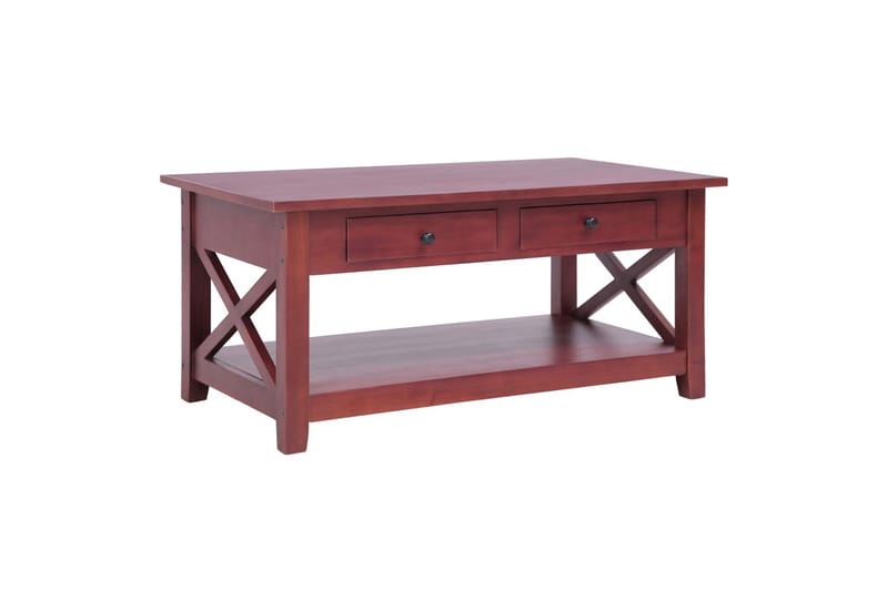 Sofabord 100 X 55 X 46 Cm Massivt Mahognitræ Brun - Brun - Møbler - Borde - Sofabord