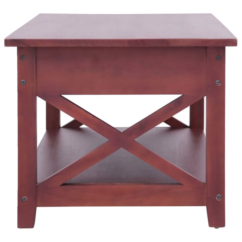 Sofabord 100 X 55 X 46 Cm Massivt Mahognitræ Brun - Brun - Møbler - Borde - Sofabord