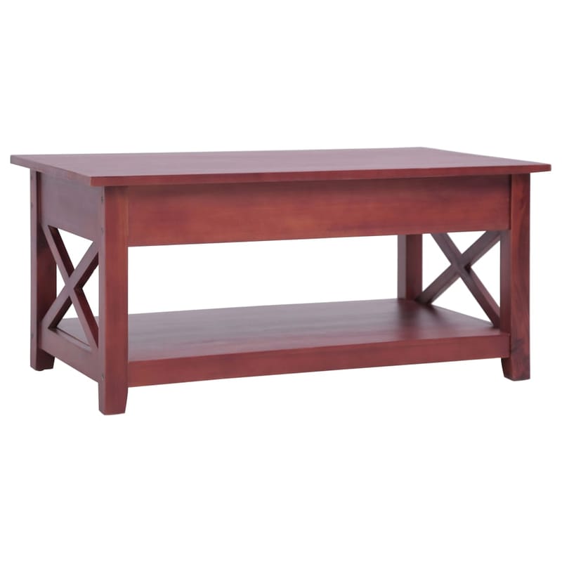 Sofabord 100 X 55 X 46 Cm Massivt Mahognitræ Brun - Brun - Møbler - Borde - Sofabord