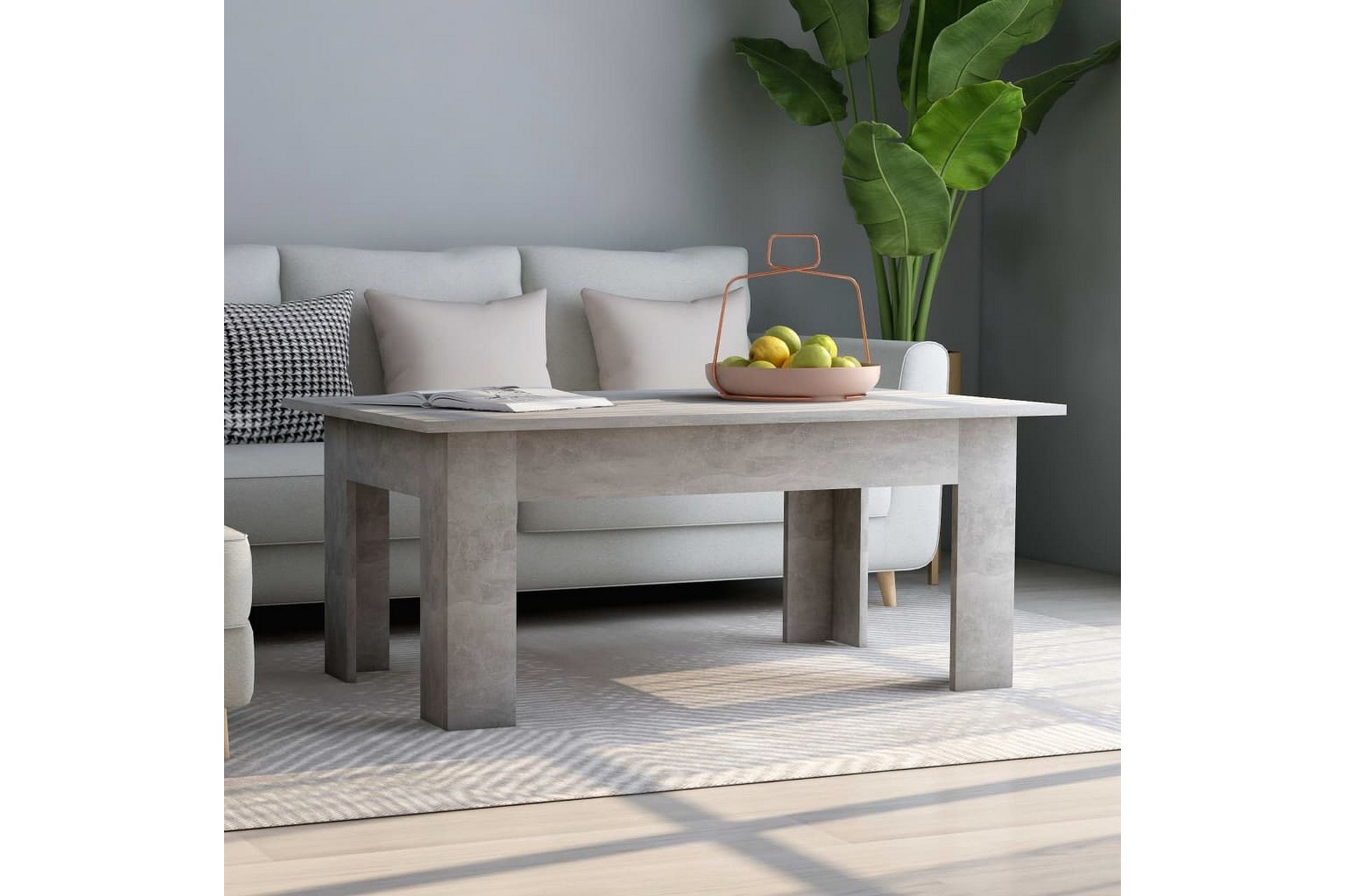 sofabord 100 x 60 x 42 cm spånplade betongrå - Grå - Møbler - Borde - Sofabord
