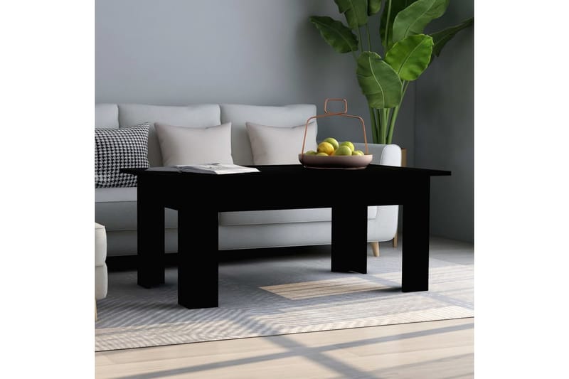 sofabord 100 x 60 x 42 cm spånplade sort - Sort - Sofabord