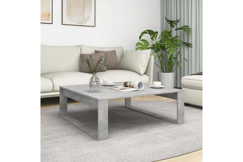 sofabord 100x100x35 cm spånplade betongrå - Grå - Møbler - Borde - Sofabord