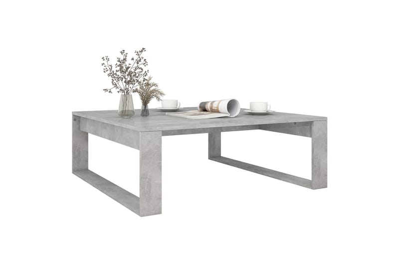 sofabord 100x100x35 cm spånplade betongrå - Grå - Møbler - Borde - Sofabord