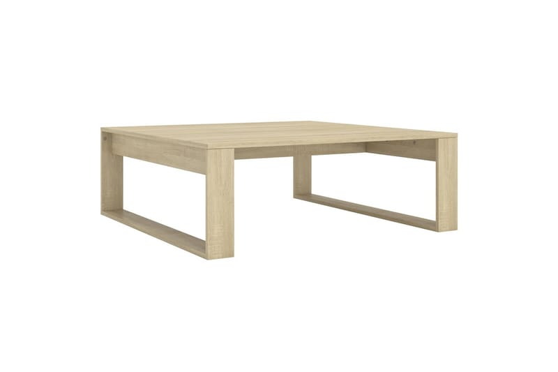 sofabord 100x100x35 cm spånplade sonoma-eg - Brun - Sofabord