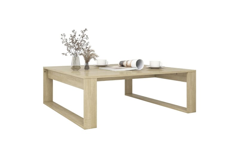 sofabord 100x100x35 cm spånplade sonoma-eg - Brun - Møbler - Borde - Sofabord