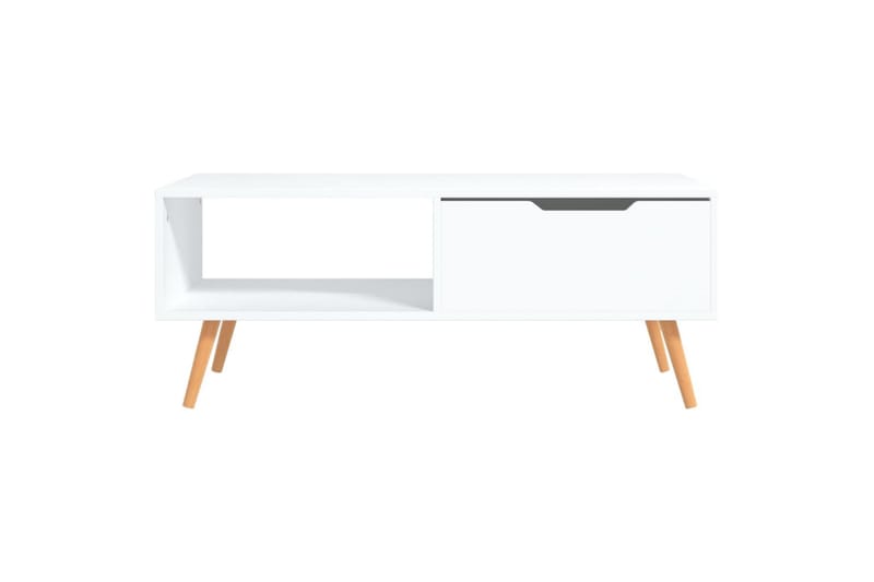 sofabord 100x49,5x43 cm spånplade hvid - Hvid - Sofabord