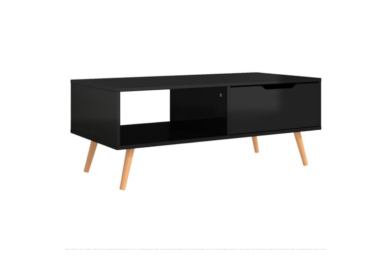 sofabord 100x49,5x43 cm spånplade sort højglans - Sort - Møbler - Borde - Sofabord