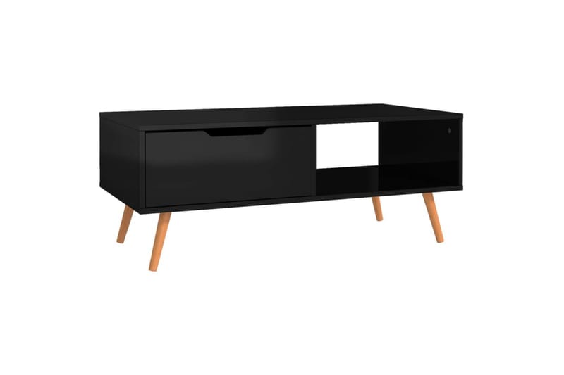 sofabord 100x49,5x43 cm spånplade sort højglans - Sort - Møbler - Borde - Sofabord
