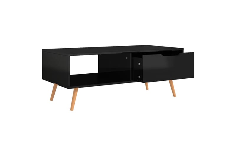 sofabord 100x49,5x43 cm spånplade sort højglans - Sort - Møbler - Borde - Sofabord
