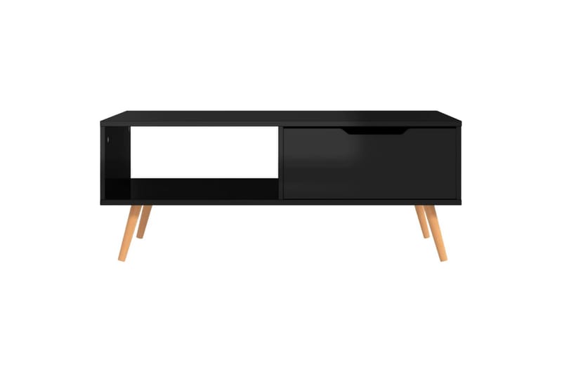sofabord 100x49,5x43 cm spånplade sort højglans - Sort - Møbler - Borde - Sofabord