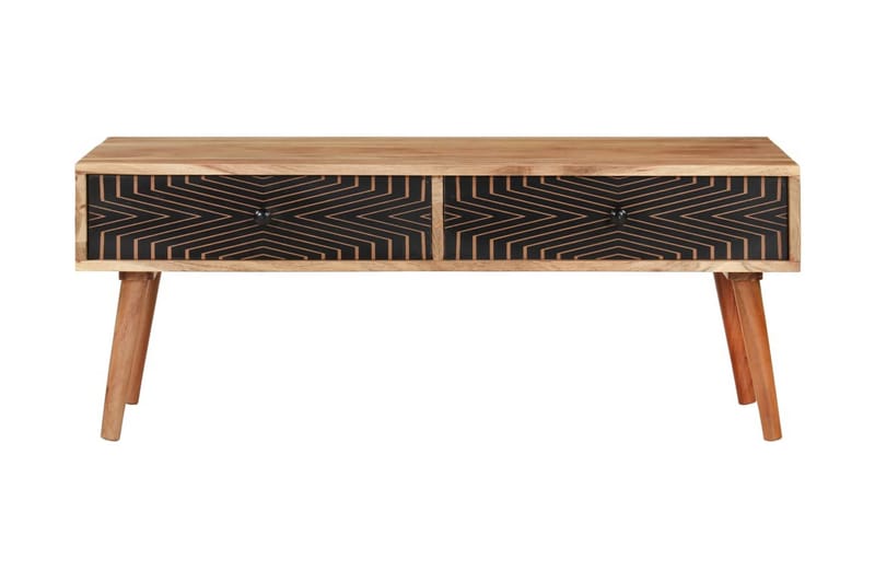sofabord 100x50x39 cm massivt akacietræ - Brun - Møbler - Borde - Sofabord