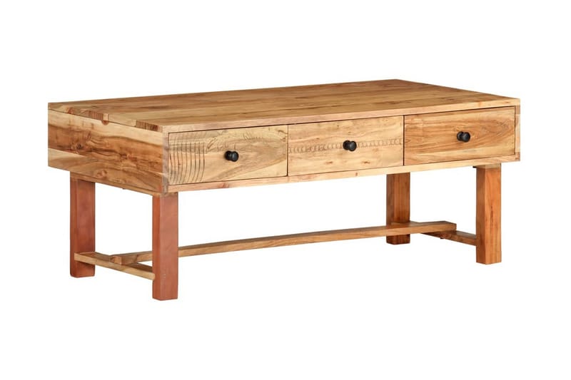 sofabord 100x50x40 cm massivt akacietræ - Møbler - Borde - Sofabord