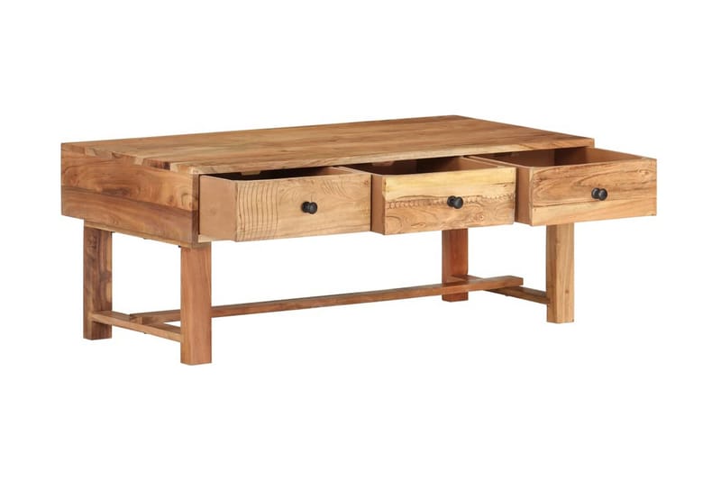 sofabord 100x50x40 cm massivt akacietræ - Møbler - Borde - Sofabord