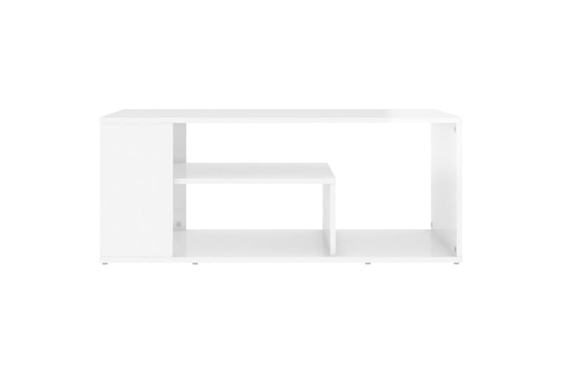 sofabord 100x50x40 cm spånplade hvid højglans - Hvid - Møbler - Borde - Sofabord