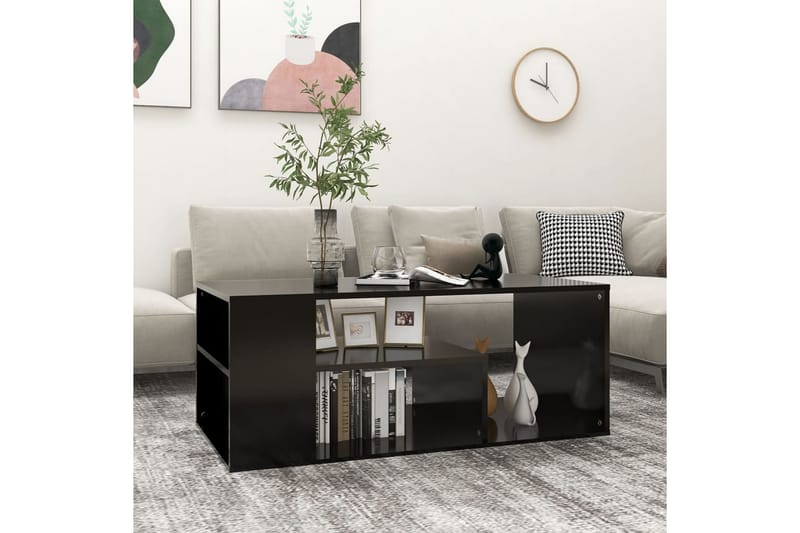 sofabord 100x50x40 cm spånplade sort - Sort - Sofabord