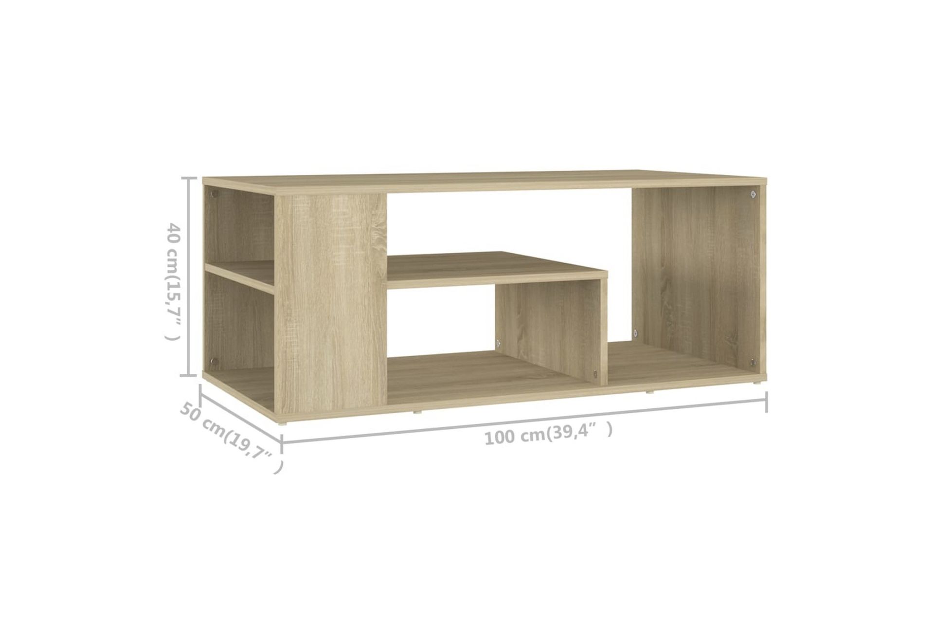 sofabord 100x50x40 spånplade sonoma-eg - Brun - Møbler - Borde - Sofabord