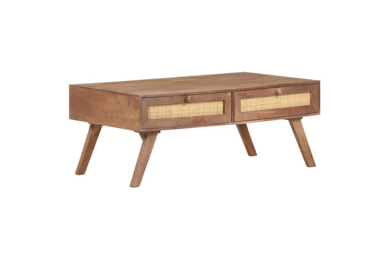 sofabord 100x60x40 cm massivt mangotræ - Brun - Sofabord