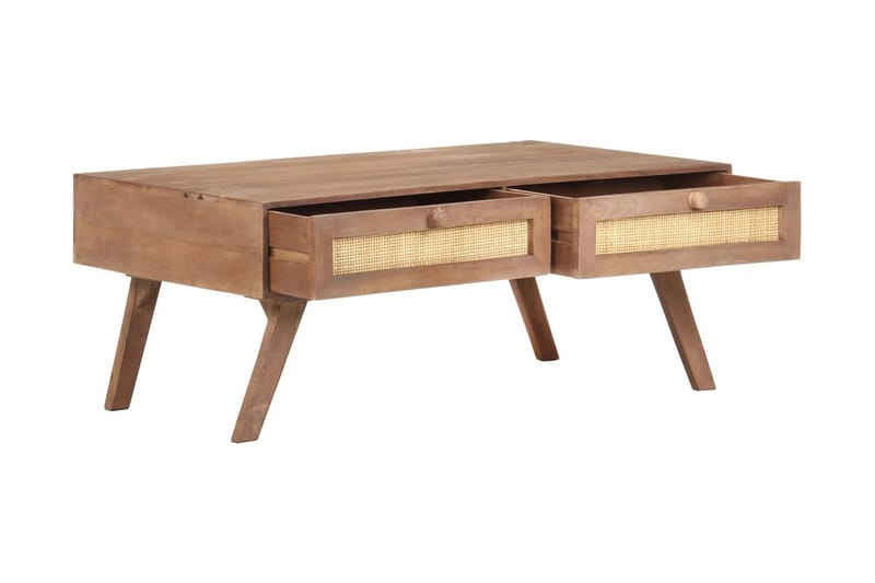 sofabord 100x60x40 cm massivt mangotræ - Brun - Møbler - Borde - Sofabord