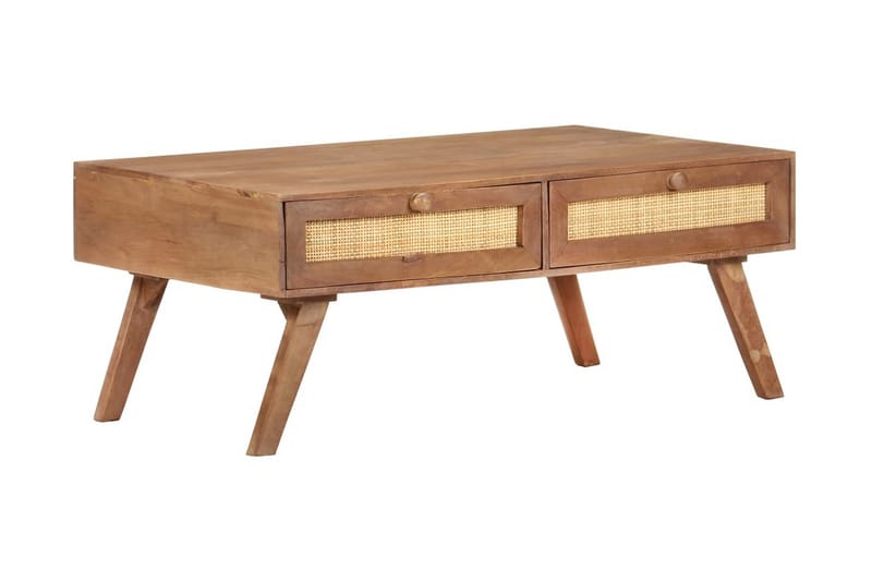 sofabord 100x60x40 cm massivt mangotræ - Brun - Møbler - Borde - Sofabord